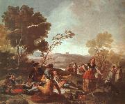 Francisco de Goya Picnic on the Banks of the Manzanares Spain oil painting artist